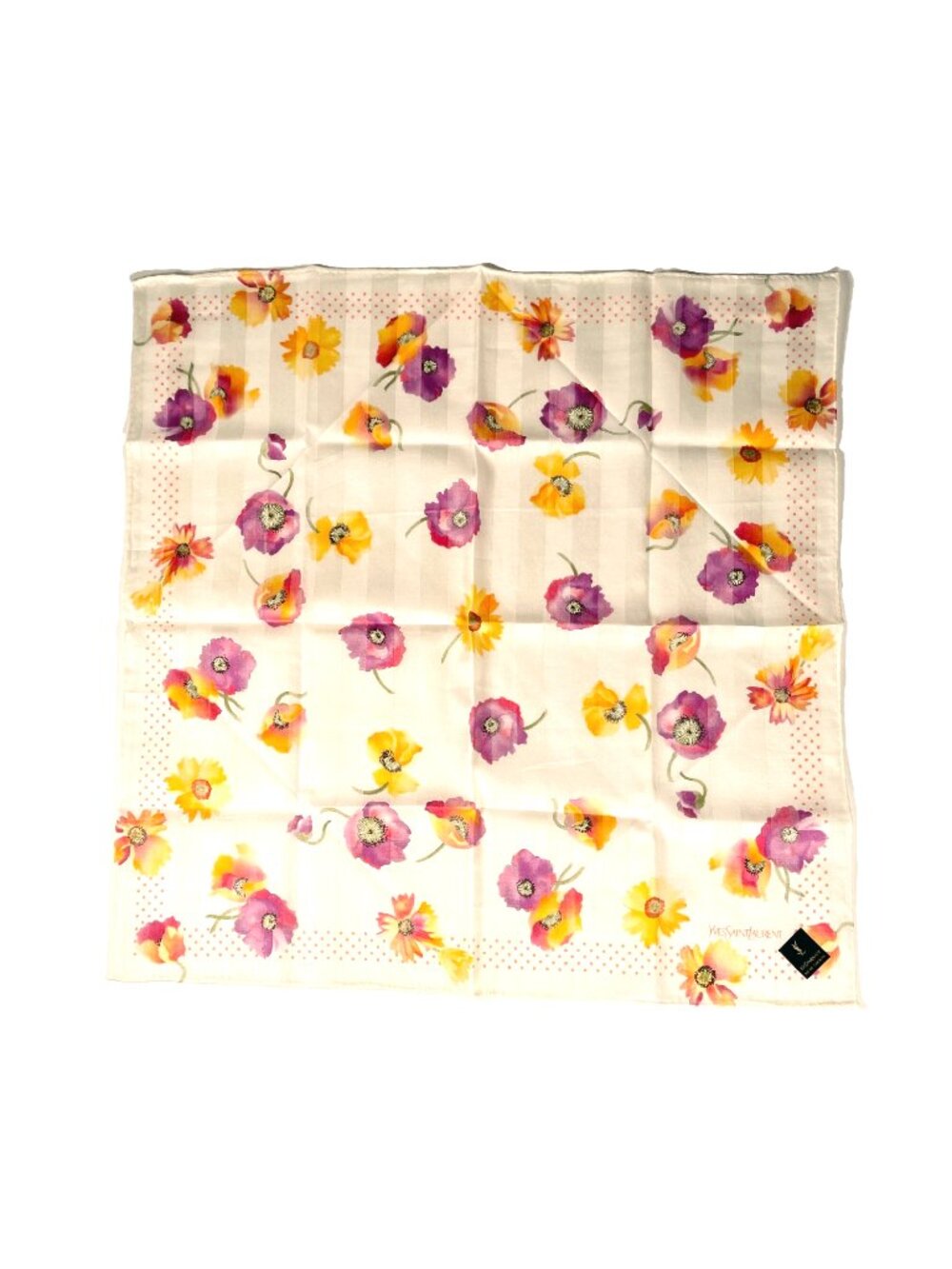 NWT Yves Saint Laurent Floral Scarf - Picture 2 of 15